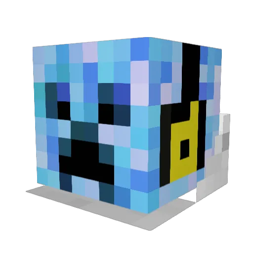 ascorsa Minecraft avatar head, 3D render