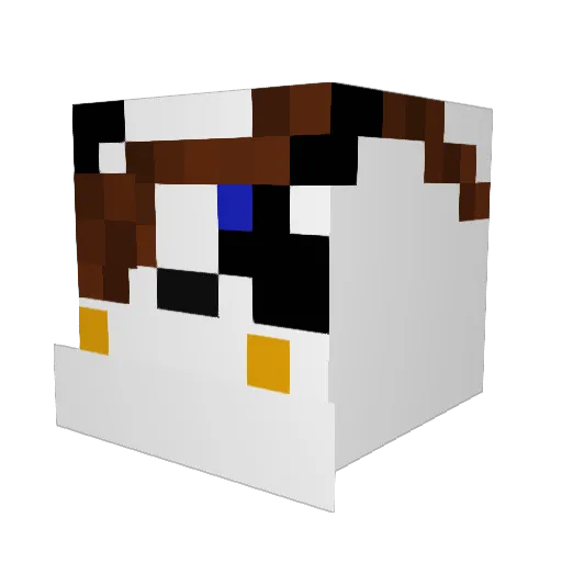 ascotte Minecraft avatar head, 3D render