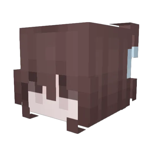 ascrait Minecraft avatar head, 3D render