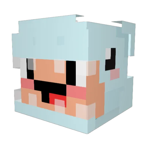 asd030 Minecraft avatar head, 3D render