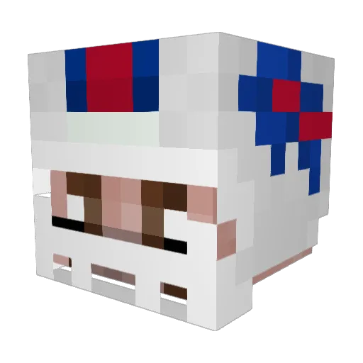 asd8 Minecraft avatar head, 3D render