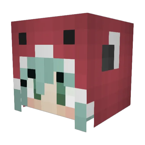 asdaxdfs Minecraft avatar head, 3D render