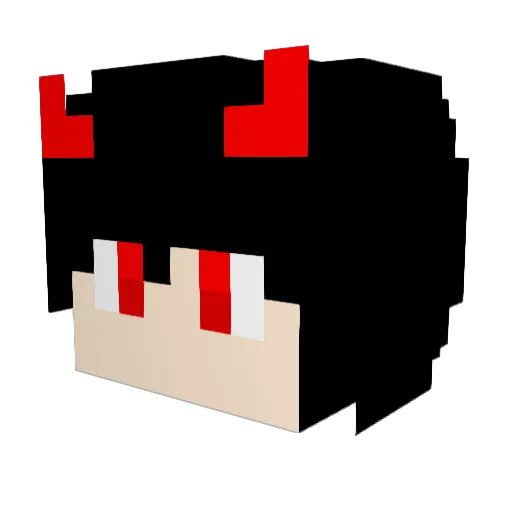 asdgfq Minecraft avatar head, 3D render