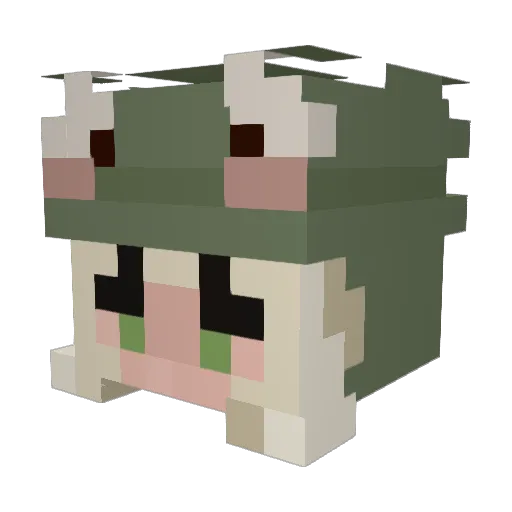 asdiuy Minecraft avatar head, 3D render