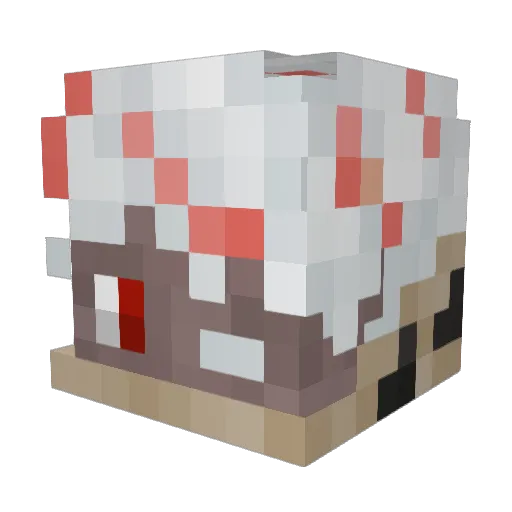 asdn24 Minecraft avatar head, 3D render