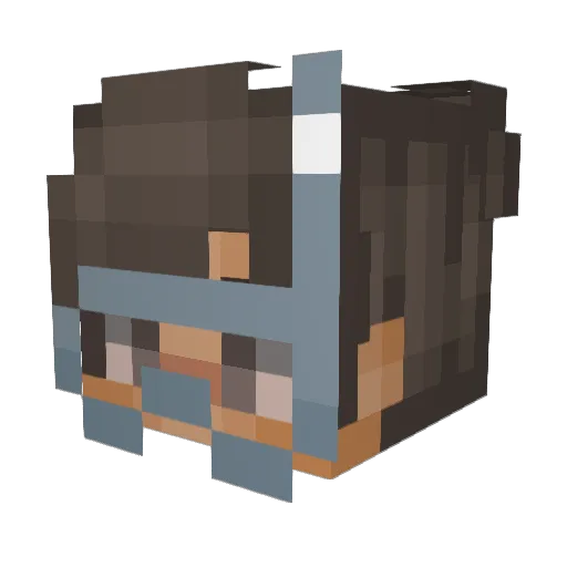 aseat Minecraft avatar head, 3D render