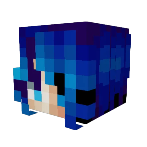 aserafin Minecraft avatar head, 3D render