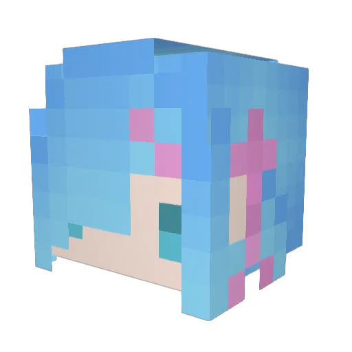 asernot Minecraft avatar head, 3D render