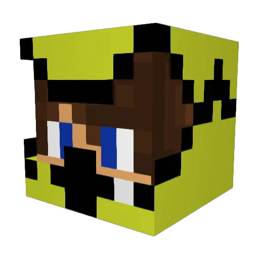asfatasu Minecraft avatar head, 3D render