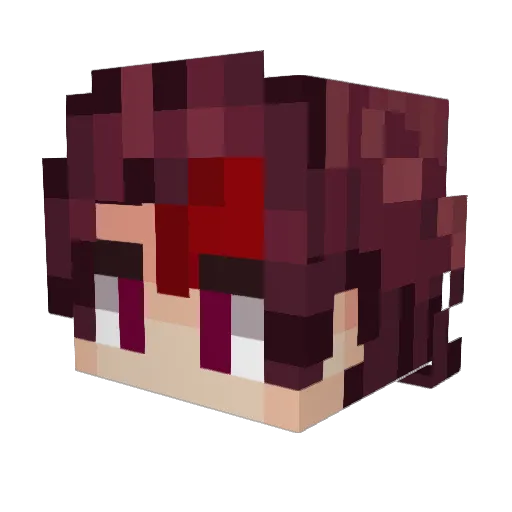 asfgo Minecraft avatar head, 3D render