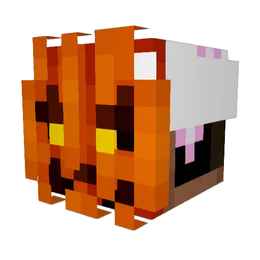 asfollowed Minecraft avatar head, 3D render