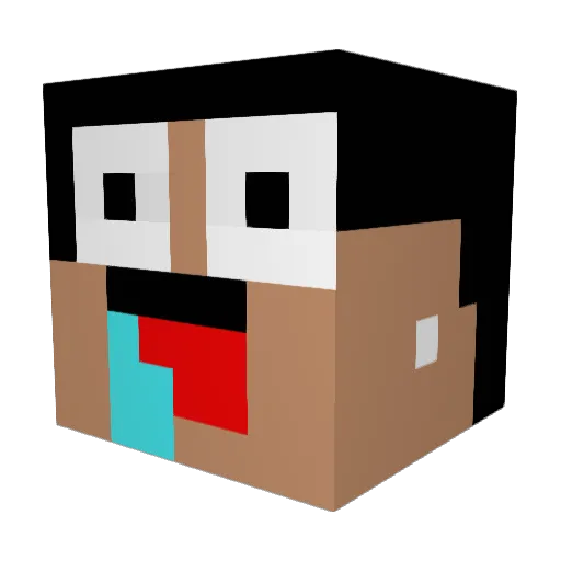 asgeir_the_pimp Minecraft avatar head, 3D render