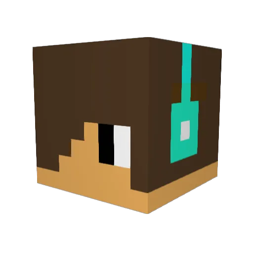 asgeirbragi Minecraft avatar head, 3D render