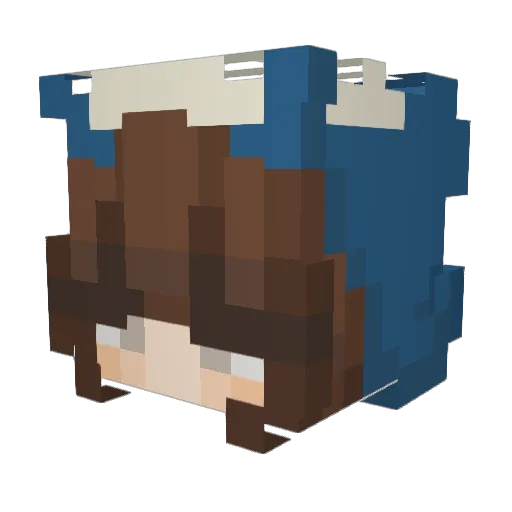 ash012_ Minecraft avatar head, 3D render