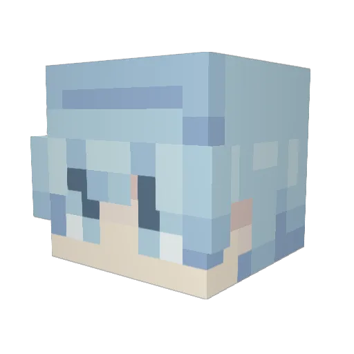 ash1ey Minecraft avatar head, 3D render