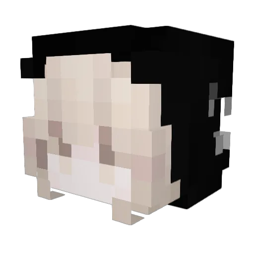 ash2vy Minecraft avatar head, 3D render