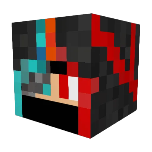 ash905 Minecraft avatar head, 3D render