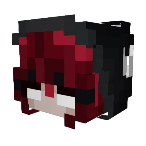 ash_ep22 Minecraft avatar head, 3D render