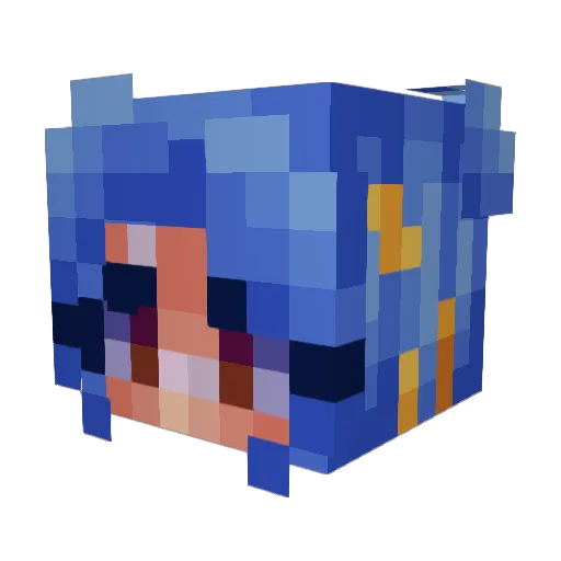 ash_z_ Minecraft avatar head, 3D render