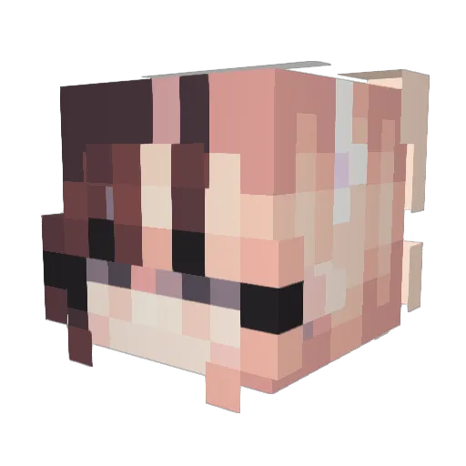 ashainaa Minecraft avatar head, 3D render