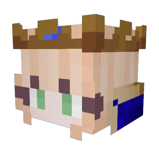 asharchy_ Minecraft avatar head, 3D render