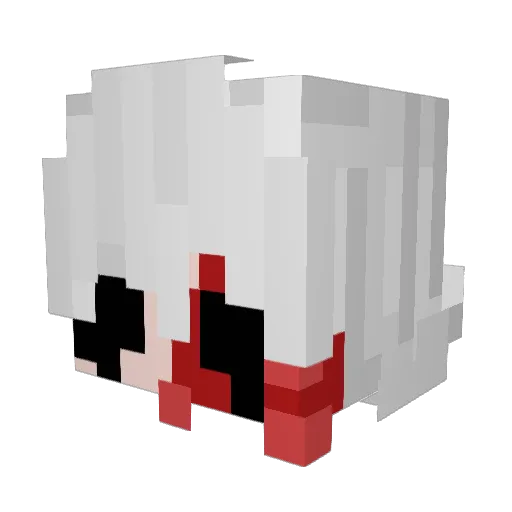ashaser Minecraft avatar head, 3D render