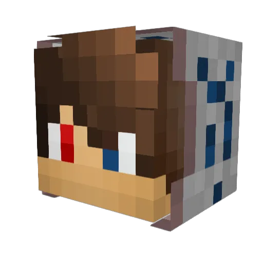 ashaxe Minecraft avatar head, 3D render
