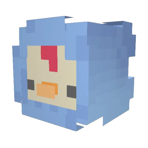 ashbern Minecraft avatar head, 3D render
