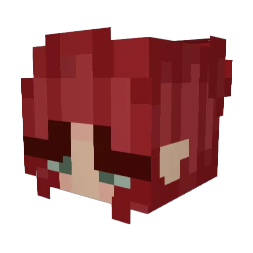 ashbiy Minecraft avatar head, 3D render