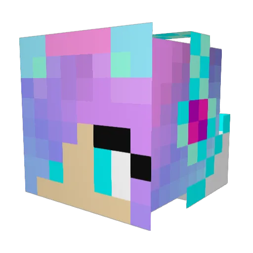 ashdyl Minecraft avatar head, 3D render