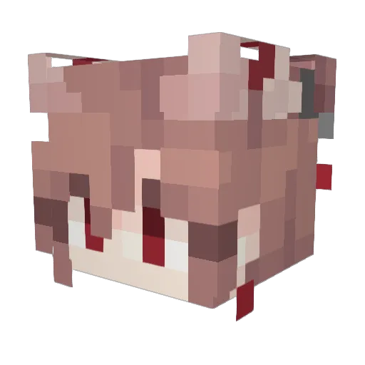 ashenpo1 Minecraft avatar head, 3D render