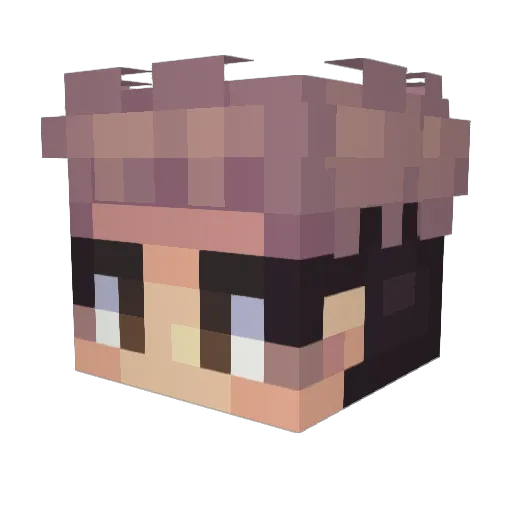 ashenveins Minecraft avatar head, 3D render