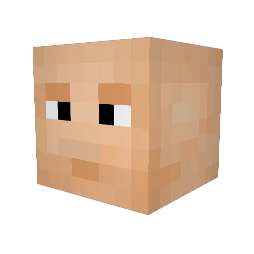 asher120225 Minecraft avatar head, 3D render