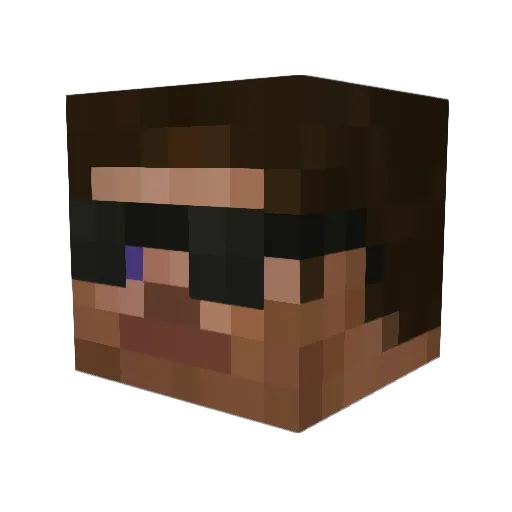asher_apsel Minecraft avatar head, 3D render