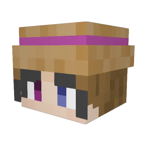asheyf Minecraft avatar head, 3D render