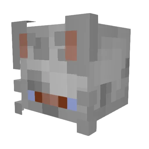 ashfurenok Minecraft avatar head, 3D render