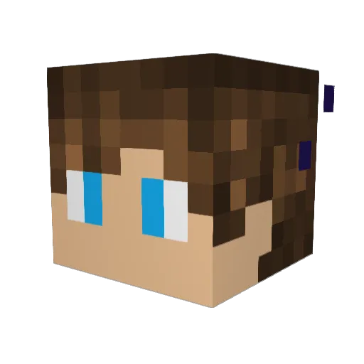 ashh3r Minecraft avatar head, 3D render