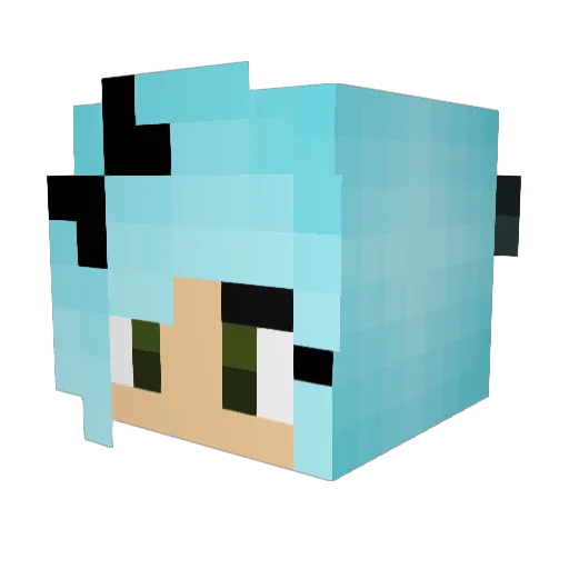 ashhlley Minecraft avatar head, 3D render