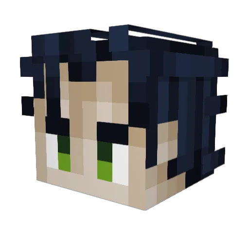 ashi_kara Minecraft avatar head, 3D render