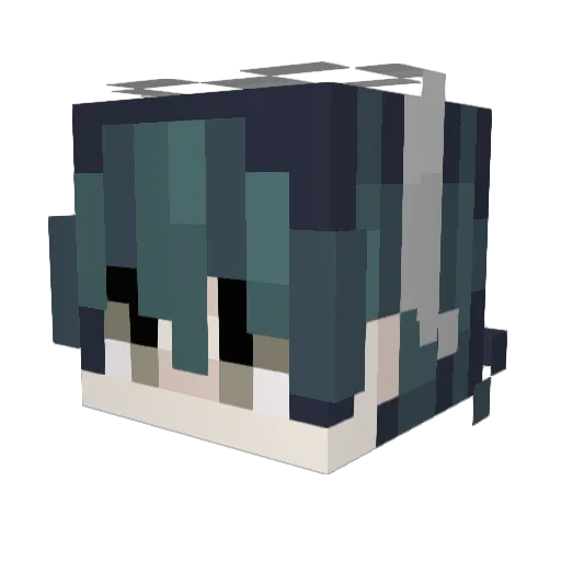 ashivism Minecraft avatar head, 3D render