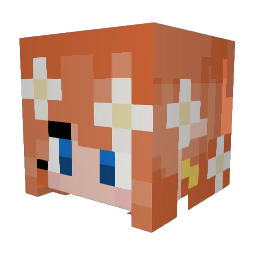 ashketchemk Minecraft avatar head, 3D render