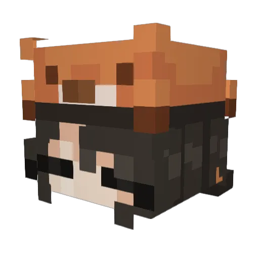 ashl8y Minecraft avatar head, 3D render