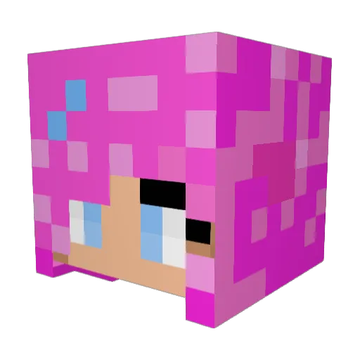 ashley_xox3 Minecraft avatar head, 3D render