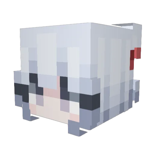 ashleyangel Minecraft avatar head, 3D render