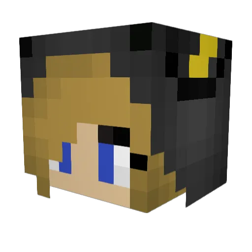 ashleybolas Minecraft avatar head, 3D render