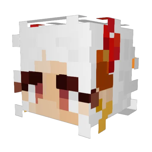 ashleyhi Minecraft avatar head, 3D render