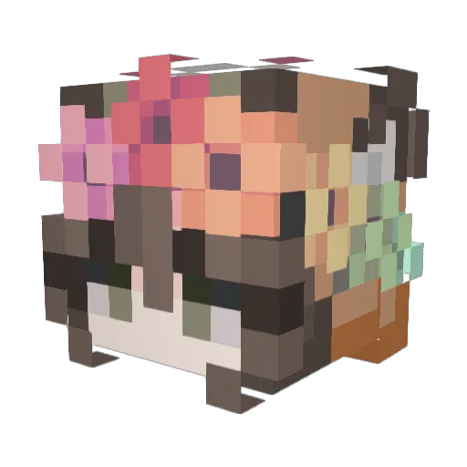 ashleyhobo Minecraft avatar head, 3D render
