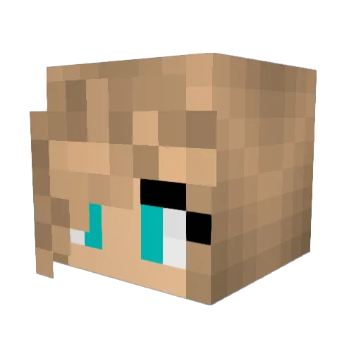 ashleyhorse Minecraft avatar head, 3D render