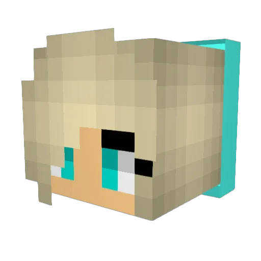 ashleymarieg Minecraft avatar head, 3D render