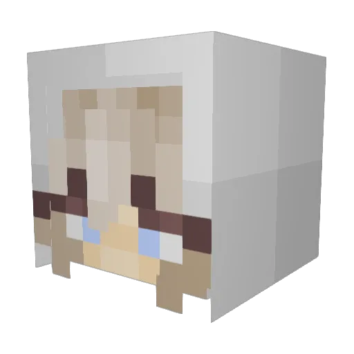 ashleyrose__ Minecraft avatar head, 3D render